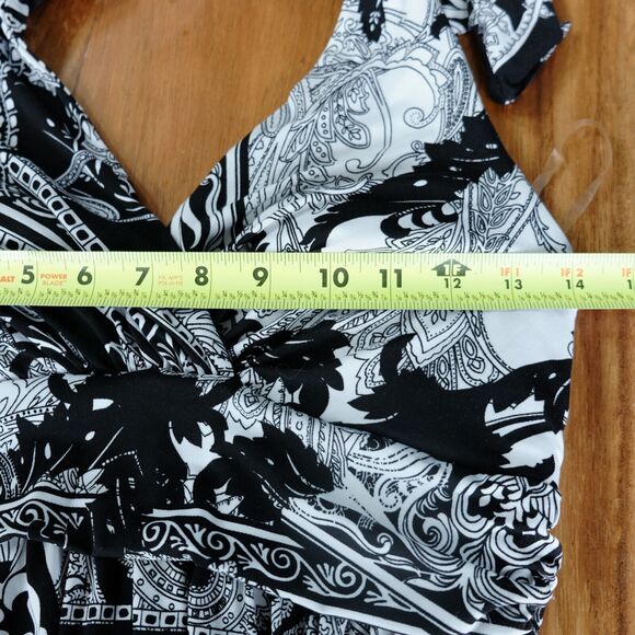 Soma Sundress Sz S Maxi V Neck Sleeveless Soft Jersey Paisley Resort Beach - Picture 5 of 8